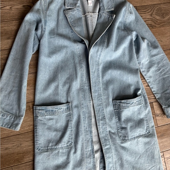 Forever 21 Denim Open-Front Longline Jacket Size XS - Picture 10 of 11